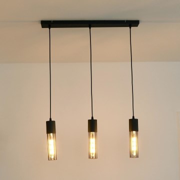 Luster na sajli MELODY 3xE27/15W/230V crno