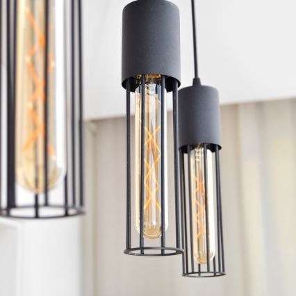 Luster na sajli MELODY 3xE27/15W/230V crno