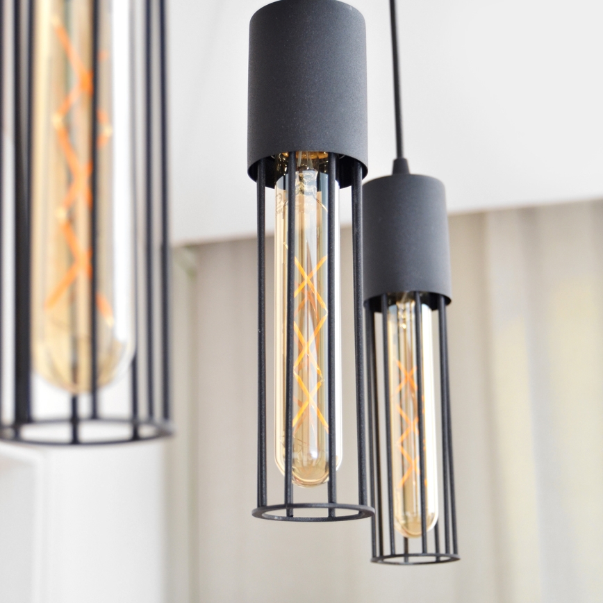 Luster na sajli MELODY 3xE27/15W/230V crno
