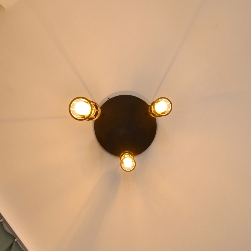 Luster na sajli MELODY 3xE27/15W/230V crno