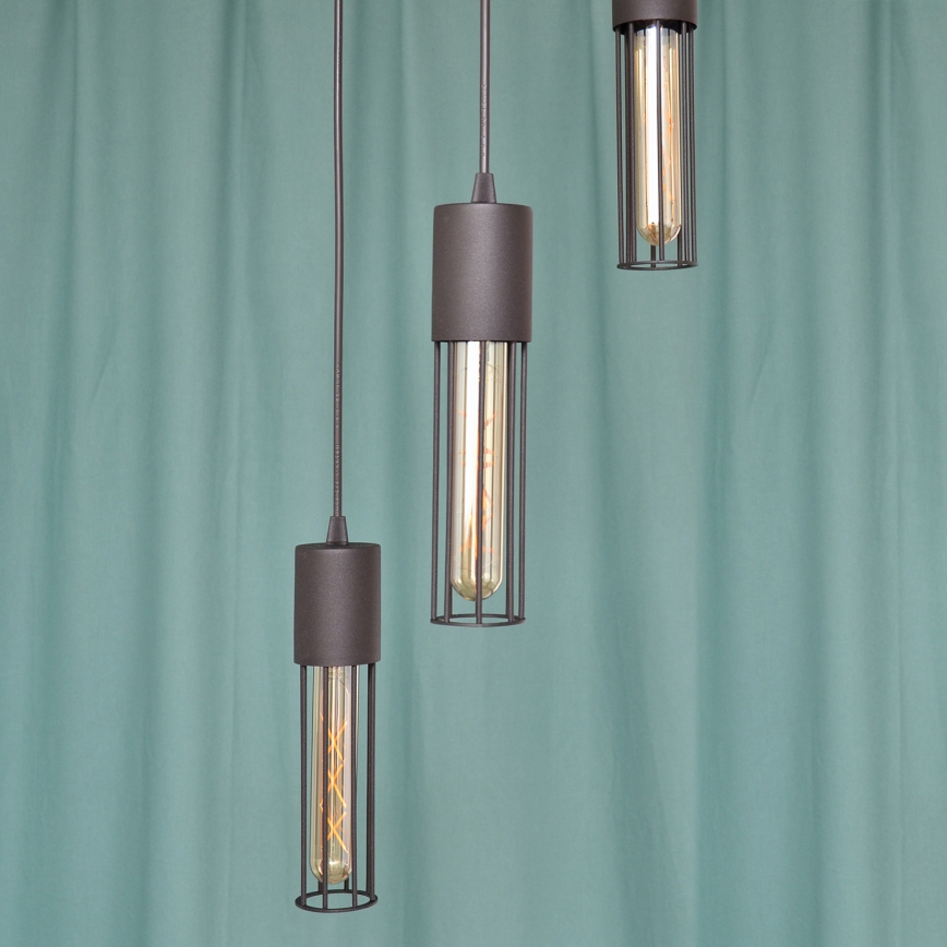 Luster na sajli MELODY 3xE27/15W/230V crno