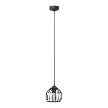 Luster na sajli MERCURE 1xE27/15W/230V pr. 16 cm crno