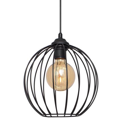 Luster na sajli MERCURE 1xE27/15W/230V pr. 24 cm crno