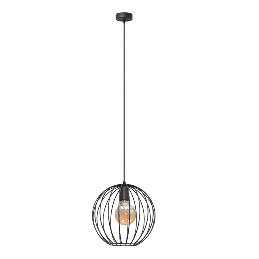 Luster na sajli MERCURE 1xE27/15W/230V pr. 30 cm crno