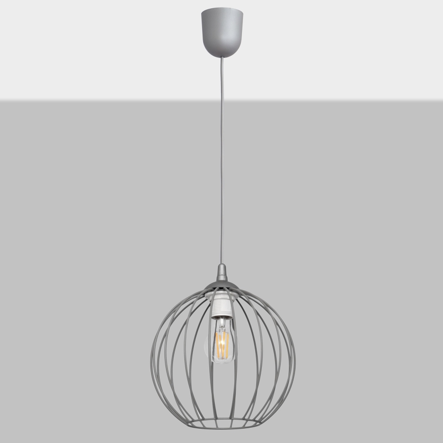 Luster na sajli MERCURE 1xE27/15W/230V sivo
