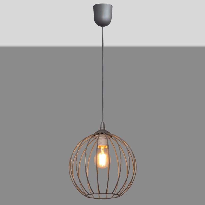 Luster na sajli MERCURE 1xE27/15W/230V sivo