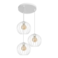 Luster na sajli MERCURE 3xE27/15W/230V bela