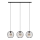 Luster na sajli MERCURE 3xE27/15W/230V crno