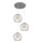 Luster na sajli MERCURE 3xE27/15W/230V sivo