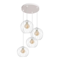Luster na sajli MERCURE 4xE27/15W/230V bela