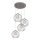 Luster na sajli MERCURE 4xE27/15W/230V sivo