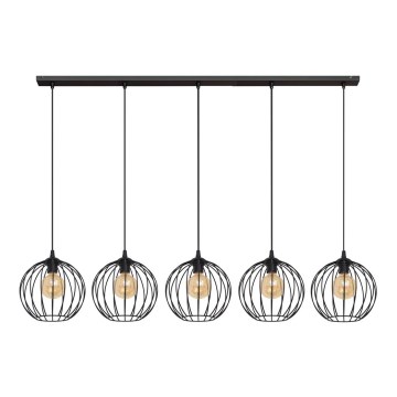 Luster na sajli MERCURE 5xE27/15W/230V crno