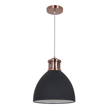 Luster na sajli METAL 1xE27/15W/230V bakrena/crno