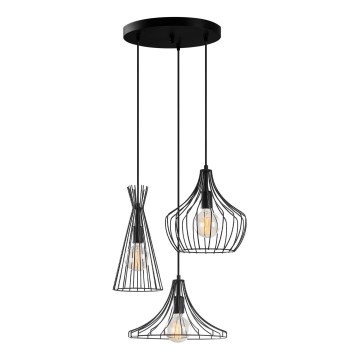 Luster na sajli MEZOPOTAMYA 3xE27/40W/230V crno
