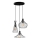 Luster na sajli MEZOPOTAMYA 3xE27/40W/230V crno
