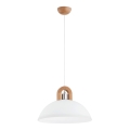 Luster na sajli MIGOT 1xE27/15W/230V bež/sjajni krom