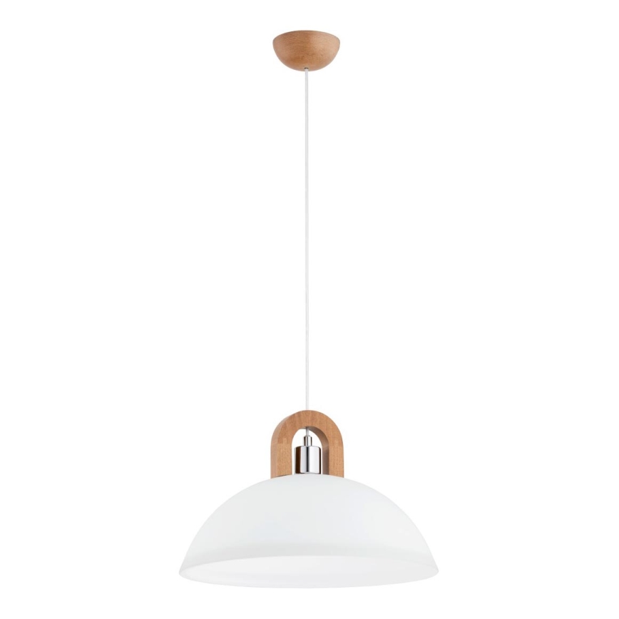 Luster na sajli MIGOT 1xE27/15W/230V bež/sjajni krom