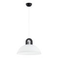 Luster na sajli MIGOT 1xE27/15W/230V crno/sjajni krom
