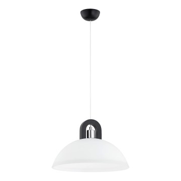 Luster na sajli MIGOT 1xE27/15W/230V crno/sjajni krom