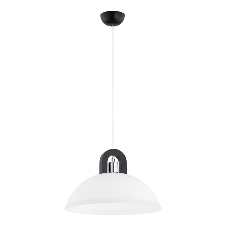 Luster na sajli MIGOT 1xE27/15W/230V crno/sjajni krom