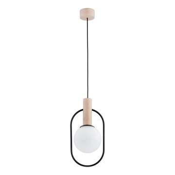 Luster na sajli MIKI 1xE14/10W/230V crno/bež