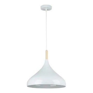 Luster na sajli MIKO 1xE27/60W/230V pr. 32 cm bela