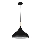 Luster na sajli MIKO 1xE27/60W/230V pr. 32 cm crno
