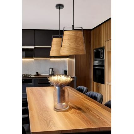 Luster na sajli MILBURY 1xE27/40W/230V braon