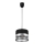 Luster na sajli MILO 1xE27/60W/230V srebrno/crno