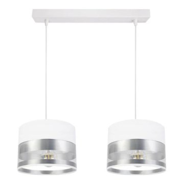 Luster na sajli MILO 2xE27/60W/230V srebrno