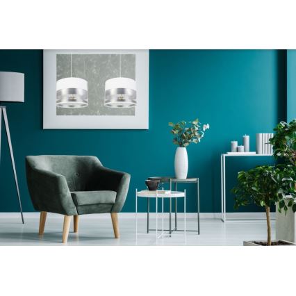Luster na sajli MILO 2xE27/60W/230V srebrno