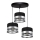 Luster na sajli MILO 3xE27/60W/230V srebrno/crno