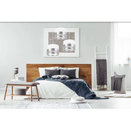 Luster na sajli MILO 3xE27/60W/230V srebrno