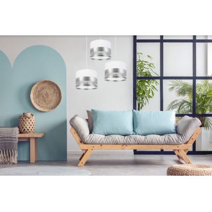 Luster na sajli MILO 3xE27/60W/230V srebrno