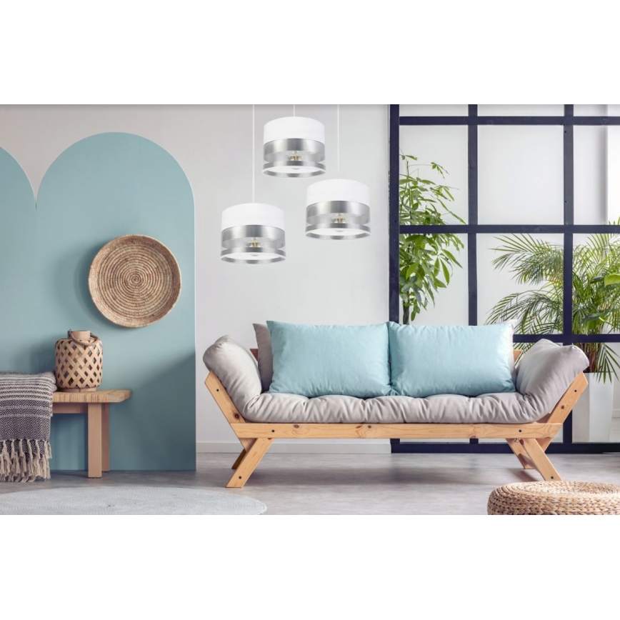 Luster na sajli MILO 3xE27/60W/230V srebrno