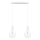Luster na sajli MIROS 2xE27/60W/230V bela