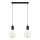 Luster na sajli MIROS 2xE27/60W/230V crno