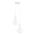 Luster na sajli MIROS 2xE27/60W/230V okrugli bela