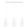 Luster na sajli MIROS 3xE27/60W/230V bela