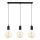 Luster na sajli MIROS 3xE27/60W/230V crno
