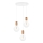 Luster na sajli MIROS 3xE27/60W/230V okrugli beli/bakreni