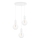 Luster na sajli MIROS 3xE27/60W/230V okrugli beli