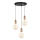 Luster na sajli MIROS 3xE27/60W/230V okrugli crno/bakrena