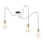 Luster na sajli MIROS 3xE27/60W/230V pauk crno/bakrena