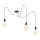Luster na sajli MIROS 3xE27/60W/230V pauk crno