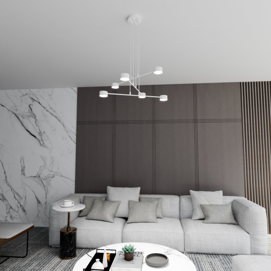 Luster na sajli MODUS 6xGX53/10W/230V bela