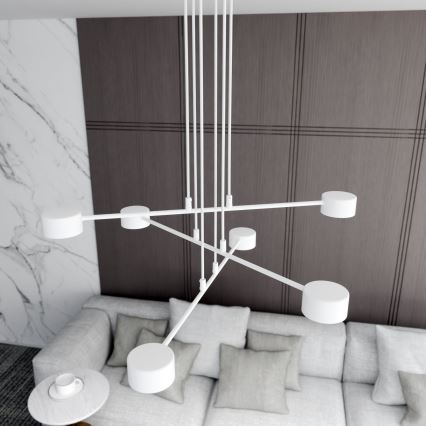 Luster na sajli MODUS 6xGX53/10W/230V bela