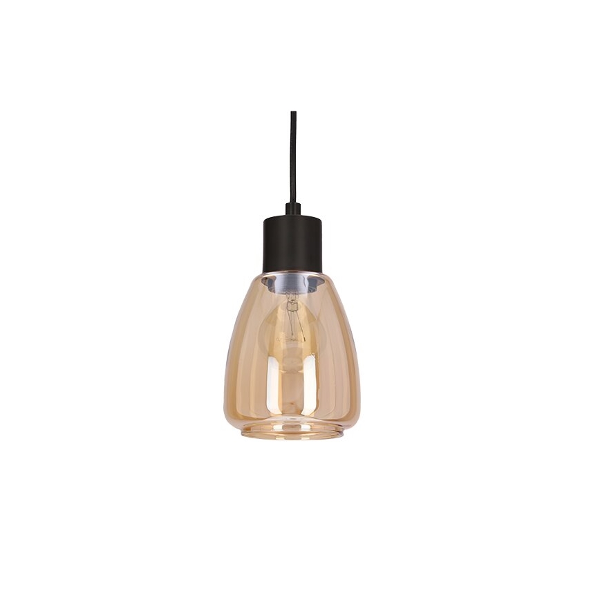 Luster na sajli MOLDO 1xE27/40W/230V crno/dimno bež