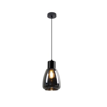 Luster na sajli MOLDO 1xE27/40W/230V crno/dimno crno