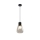 Luster na sajli MOLDO 1xE27/40W/230V crno/prozirna